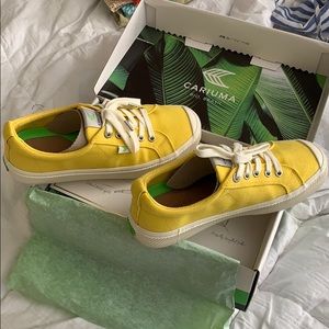 Yellow sneakers